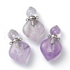 Natural Amethyst Pendants G-B009-25P-A-1