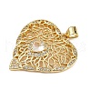 Brass Micro Pave Cubic Zirconia Pendants KK-S526-18G-3