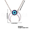 Stylish Brass White & Blue Enamel Evil Eye Double Hron Pendant Necklaces for Daily Parties ZO1615-2-1