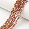 Electroplate Transparent Glass Beads Strands EGLA-A034-T4mm-N13-1