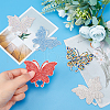  5Pcs 5 Colors Butterfly Glass Rhinestone Patches DIY-NB0005-14-3
