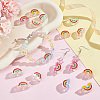   42Pcs 7 Colors Transparent Acrylic Enamel Beads OACR-PH0004-15-5