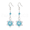 Glass Seed Beaded Dangle Earrings EJEW-MZ00171-3