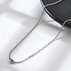 Tarnish Resistant Trendy Unisex 304 Stainless Steel Cross Rolo Chain Necklaces X-NJEW-L043A-09P-1