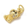 Brass Micro Pave Clear Cubic Zirconia Pendants KK-R162-004E-G-2