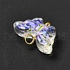 Electroplate Transparent Glass Pendants X1-PALLOY-JF00903-7