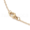 Glass Beaded Rhombus Pendant Necklaces NJEW-MZ00072-01-5