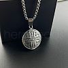 Punk Style Stainless Steel Heart Cross Pendant Necklaces Vintage Trendy Men Stainless Steel Jewelry TC5378-3