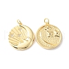 Rack Plating Brass Micro Pave Cubic Zirconia Pendants KK-F852-04G-1