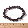 Chips Natural Garnet Beaded Stretch Bracelets BJEW-JB01826-09-5
