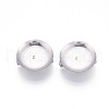 304 Stainless Steel Brooch Cabochon Settings STAS-E547-08G-P-1