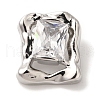 Rack Plating Brass Micro Pave Cubic Zirconia Pendants KK-L220-020P-02-1