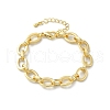 Brass Oval Link Chain Bracelets for Women Men BJEW-K273-10G-4