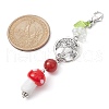 Synthetic & Natural Mixed Gemstone Beaded Pendant Decorations HJEW-JM01484-3