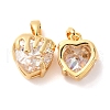 Brass Micro Pave Cubic Zirconia Pendants KK-M243-18G-2