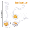 Sunflower Wool Braided Pendant Decorations AJEW-WH0258-857A-2
