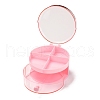Round Plastic Jewelry Boxes OBOX-F006-08-4