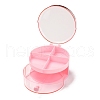 Round Plastic Jewelry Boxes OBOX-F006-08-4