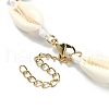 Natural Shell & Synthetic Turquoise Starfish Beaded Necklace with 304 Stainless Steel Clasps X-NJEW-TA00107-02-4