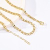 Brass Link Chain Necklaces for Women NJEW-K282-01G-2