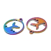 Ion Plating(IP) 304 Stainless Steel Pendants STAS-L020-018RC-2