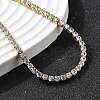 Brass Micro Pave Clear Cubic Zirconia Link Chain Bracelets for Women BJEW-S170-02G-B-2