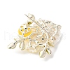 Flower Alloy Brooches for Backpack Clothes JEWB-F038-03LG-2