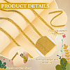 10 Yards Flat Polyester Metallic Braided Cord SENE-WH0003-43-4