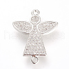 Long-Lasting Plated Brass Micro Pave Cubic Zirconia Links X-ZIRC-S053-17P-1