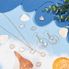 BENECREAT 12Pcs Brass Pave White Shell Heart Charms FIND-BC0013-84A-5