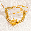 304 Stainless Steel Multi-layer Bracelets BJEW-M135-02B-G-1