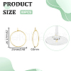 Unicraftale Long-Lasting Plated Brass Hoop Earrings Findings KK-UN0002-45A-3