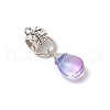 Electroplate Glass Pendants PALLOY-JF03577-4