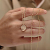 Brass Paw Print Pendant Necklaces for Women FS-WGE406C-01-4