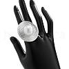 Vintage Metal Pearl Adjustable Finger Rings for Women QG5501-12-1