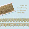 HOBBIESAY 5 Yards Metallic Yarn Flower Lace Trim Ribbons SRIB-HY0001-07A-3