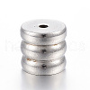 304 Stainless Steel Grooved Beads STAS-E425-019P-1