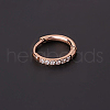 316 Stainless Steel Micro Pave Clear Cubic Zirconia Hoop Cartilage Earrings WG9FB89-02-1