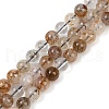 Natural Black Gold Rutilated Quartz Beads Strands G-H093-B03-6mm-2