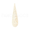 Rack Plating Brass Filigree Big Pendants KKC-K001-09KCG-2