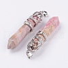 Natural Rhodochrosite Big Pointed Pendants G-G738-A-28-2