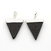 Gemstone Triangle Pendants G-P053-P15C-1