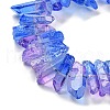 Natural Dyed Quartz Beads Strands G-G791-14F-3