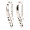Rack Plating Brass Micro Pave Clear Cubic Zirconia Earring Hooks KK-A231-12S-1