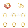 Unicraftale Rack Plating Brass Spring Gate Rings KK-UN0003-05A-1