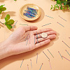 100Pcs 2 Style Rainbow Color 304 Stainless Steel Eye Pins STAS-PJ0001-17-5