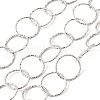 304 Stainless Steel Textured Ring Link Chains CHS-C018-10P-1