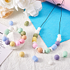  74Pcs Food Grade Eco-Friendly Silicone Beads SIL-TA0001-33-7
