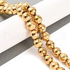 Electroplated Synthetic Non-magnetic Hematite Beads Strands G-H027-B01-05-2