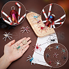 WADORN 4Sets 2 Styles Glass Pendant FIND-WR0011-62-3